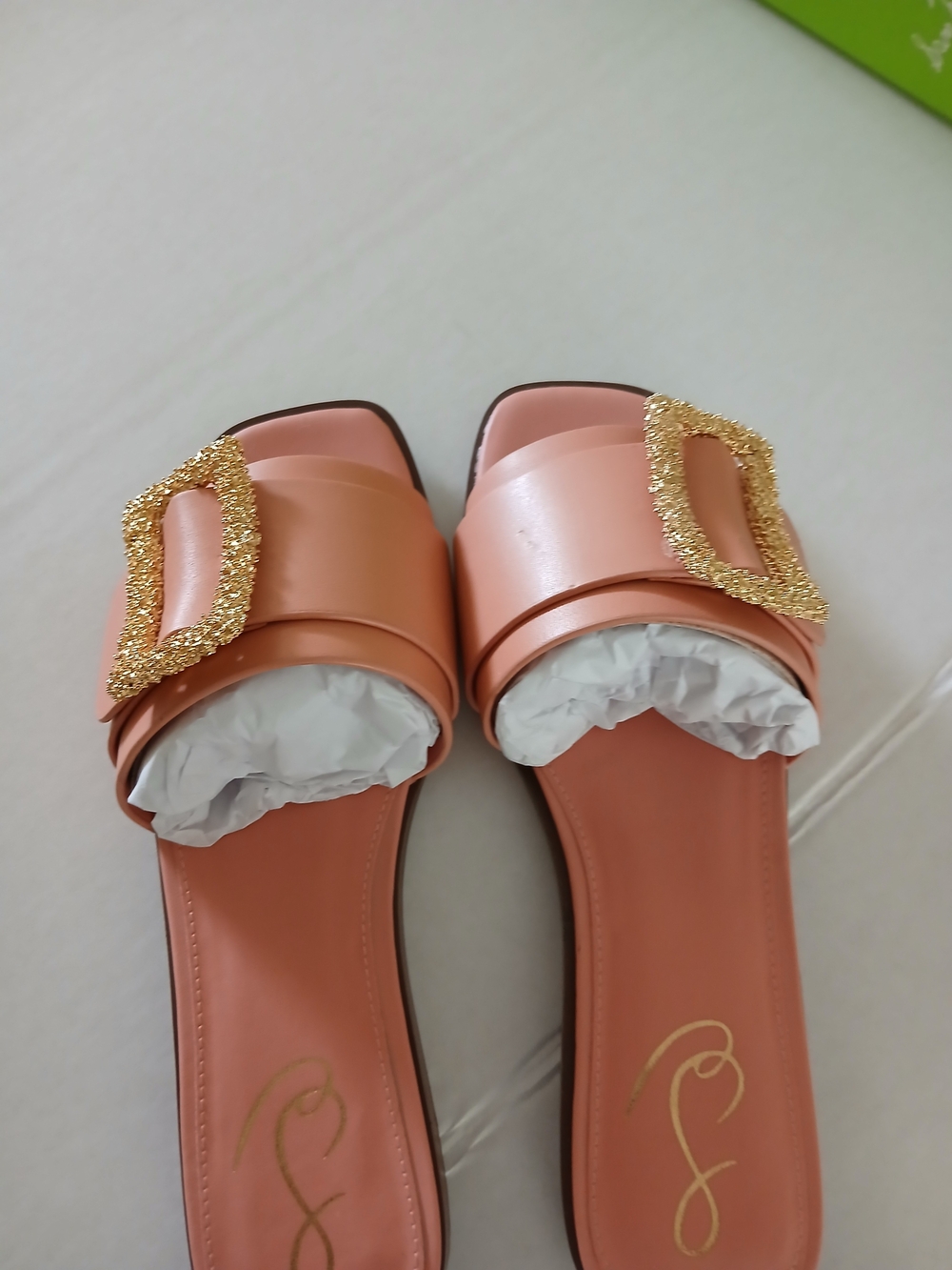 Sam Edelman Inez Canyon Clay Sandals with Gold Buckle Size 6.5 $85 - Picture 9 of 11